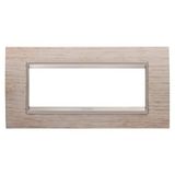 LUX PLATE - IN WOOD - 6 MODULES - LIGHT OAK - INNER FRAME MATT LIGHT BRONZE - CHORUSMART