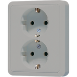 Schuko-socket 2-gang CD5020NGR