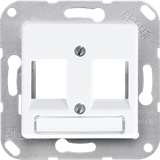 Centre plate for modular jack sockets 169-25NWEWW