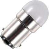 LED Ba15d 4xSMD T18x35 12V 50-60Lm 1W 3000K 25Khrs AC/DC White