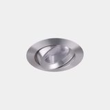 Downlight Play Flat Round Adjustable 11.9W LED neutral-white 4000K CRI 90 44.6º PHASE CUT Satin aluminium IP23 1390lm