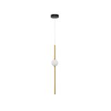 Black & Gold Aluminium Opal Glass LED 19 Watt 230 Volt 1131Lm 3000K IP20 D: 12 H: 120 cm Adjustable Height