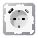 SCHUKO socket with USB type AC A1520-15CAWW