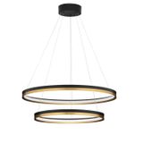 Triac Dimmable Black & Brass Gold Metal  & Acrylic   LED 98 Watt 230 Volt   7643Lm 3000K IP20   D: 80 H: 150 cm Adjustable Height & Rotating