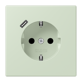 SCHUKO socket with USB type C LC32042 LC1520-18C218