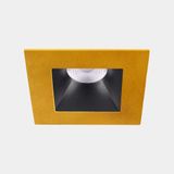 Downlight Play Deco Symmetrical Square Fixed 6.4W LED warm-white 2700K CRI 90 14.3º ON-OFF Gold/Black IP54 523lm