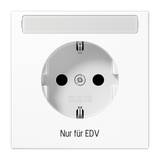 SCHUKO socket, 16 A 250 V ~, ohne Krallen EDV, duroplastic, LS range, white