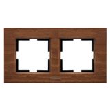 Karre Plus Accessory Wooden - Walnut Tree Two Gang Frame