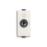 Double-pole push switches, NO, 16A - 250V~, with universal key control Single push button Key 2 pole, 1NO 0NC 0CO White - Chiara