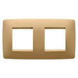 ONE INTERNATIONAL PLATE - IN PAINTED TECHNOPOLYMER - 2+2 MODULES HORIZONTAL - GOLD - CHORUSMART