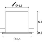 UNIVERSAL DOWNLIGHT MOVE PHASE recessed light, IP20, pivoting, 5/8W, 2700/3000/4000/6500K, 38°, without cover