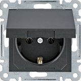 Schuko socket and cover P44 - black