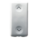 THREE-WAY SWITCH 1P 250V ac - 10 AX - NEUTRAL - SYMBOL UP-DOWN - 1 MODULE - SYSTEM WHITE