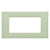 VIRNA PLATE - IN TECHNOPOLYMER GLOSS FINISHING - 4 GANG - VENETIAN GREEN - SYSTEM