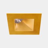 Downlight Play Deco Asymmetrical Square Fixed 11.9W LED warm-white 3000K CRI 90 18.7º PHASE CUT Gold/Gold IP54 1011lm