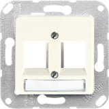 Centre plate for modular jack sockets 169-2NWE