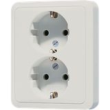 Schuko-socket 2-gang CD5020NKILG