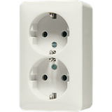 SCHUKO® socket, 47 mm high 6020A