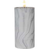 LED Pillar Candle Flamme Marble