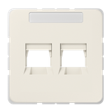 Centre plate for modular jack sockets 569-2NT