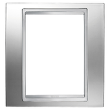 LUX PLATE - BRITISH STANDARD - METALLISED TECHNOPOLYMER - 1 GANG  - CHROME - CHORUSMART