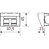 Datakap Cubic45 R9010 frame grijs