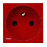 SOCKET 2P+E F/B STD. RED