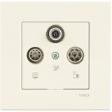 Karre Beige Sat Socket Trans (Sat-TV-Rd) (13dB)