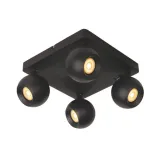 Lucide FAVORI - Ceiling spotlight - 4xGU10 - Black