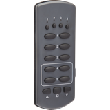 Remote control with 4 channels and 13 control keys