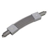 Flex coupler for 1-phase high-voltage track, silvergrey