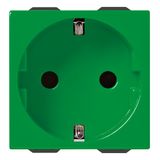 2P+E 16A German SICURY outlet green