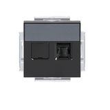 FOT6208-81 Tele outlet Modular Jack Anthracite - Impressivo