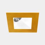 Downlight Play Deco Asymmetrical Square Fixed 6.4W LED neutral-white 4000K CRI 90 48.4º PHASE CUT Gold/White IP54 631lm