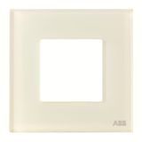 N2271 CB Frame 1-gang / 2-modules - Noble - White Glass