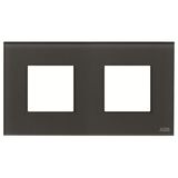 N2272 CF Frame 2-gang / 2+2-modules - Noble - Graphite Glass