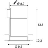 CONTONE, 16W, 890lm, 3000-2000K dimm, adjustable round white