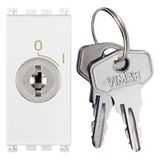 2P 16AX 1-way-switch +key in OFF white