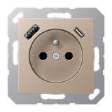 Socket fren/belg with USB type AC A1520F-15CACH