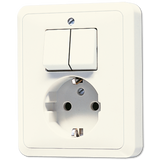 Combination SCHUKO® socket / 2-gang 5575EU