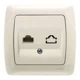 Carmen Beige One Gang Data Socket (CAT6)