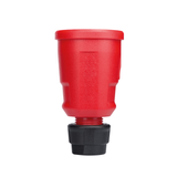 SCHUKO connector, red, Elamid high performance plastic, with improved accidental-contact guard