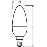 DSTCLB 6W/827 220-240V E14 10X1    OSRAM