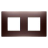 EGO INTERNATIONAL PLATE - IN PAINTED TECHNOPOLYMER - 2+2 MODULES HORIZONTAL - COPPER - CHORUSMART