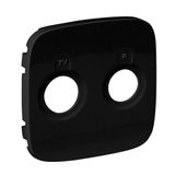 Cover plate Valena Allure - TV-R socket - black