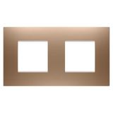 EGO INTERNATIONAL PLATE - IN PAINTED TECHNOPOLYMER - 2+2 MODULES HORIZONTAL - SOFT COPPER - CHORUSMART