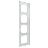 Real glass frame 4-fold crystal white M-Plan