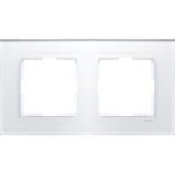 Novella Accessory Glass - White Two Gang Frame