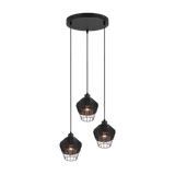 Borka pendant 3-pc E27 black