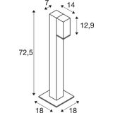 THEO Pathlight, single head 230V IP44 anthracite